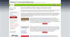Desktop Screenshot of mastersininternationalbusiness.org